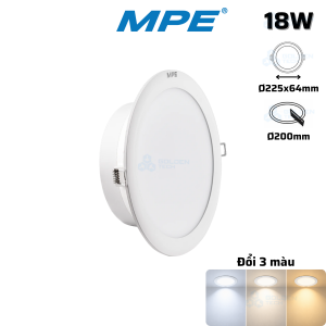 Đèn LED Downlight 3 Màu DLC 18W