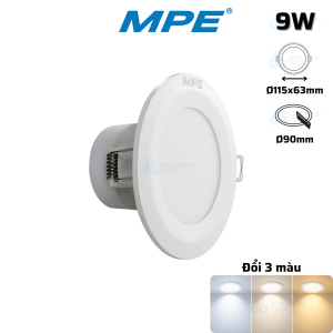 Đèn LED Downlight 3 Màu DLC 9W