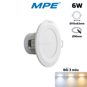 Đèn LED Downlight 3 Màu DLC 6W