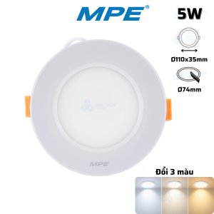 Đèn LED Downlight 3 Màu DLT 5W