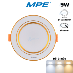 Đèn LED Downlight 3 Màu DLVL 9W Ø105