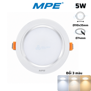 Đèn LED Downlight 3 Màu DLB 5W