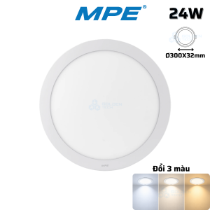 Đèn LED Panel Tròn Nổi 24W 3 Màu SRPL-24/3C