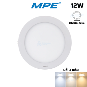Đèn LED Panel Tròn Nổi 3 Màu SRPL-12W