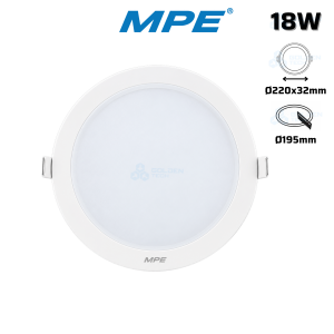 Đèn Led Panel Âm trần Nhựa RPL2 18W Trắng, Trung tính, Vàng RPL2-18T/N/V