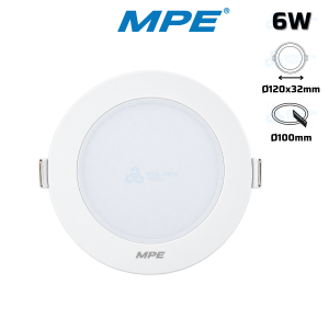 Đèn Led Panel Âm trần MPE 6W Trắng, Trung tính, Vàng RPL2-6T/N/V