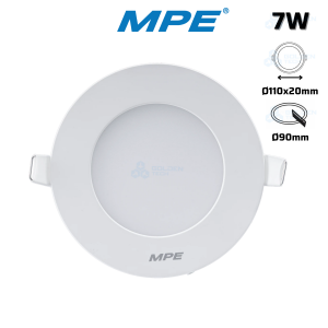 Đèn Led Panel Âm trần Siêu Mỏng MPE 7W Trắng, Trung tính, Vàng RPL3-7T/N/V