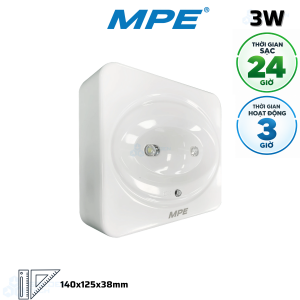 Đèn LED MPE downlight ốp trần khẩn cấp 3W mã EM-NT