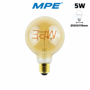 LED Bulb Filament MPE, thân đèn hình tròn 5W ánh sáng vàng FLM-MPE