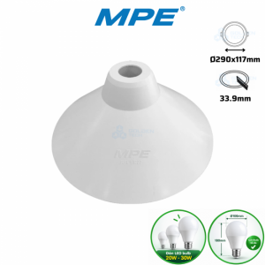 Choá đèn nhựa PP chống cháy dùng cho đèn Bulb 20, 30. RFL1/E27