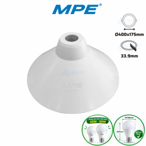 Choá đèn nhựa PP chống cháy dùng cho đèn Bulb 40, 50, 60. RFL2/E27