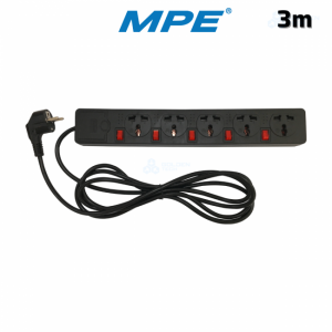 Ổ Cắm Di Động 5 Ổ Cắm Đơn Đa Năng AM5SB Màu Đen