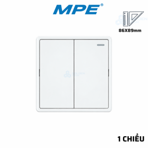 Mặt 2 Công Tắc 1 Chiều 16A-250V S702-W