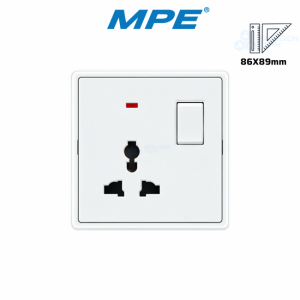 Ổ Cắm Đa Năng + Công Tắc 16A-250V S7MS-W