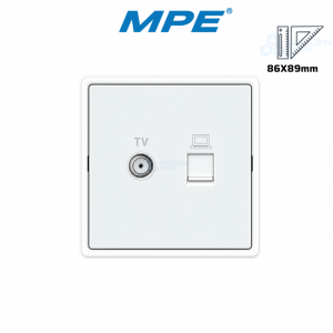 Ổ Cắm Tivi + Mạng LAN S7TV/LAN-W