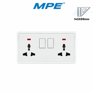 2 Ổ Cắm Đa Năng + 2 Công Tắc 16A-250V S7MS2-W
