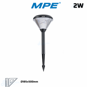 Đèn Sân Vườn Năng Lượng Mặt Trời, Cắm Đất, Cao 50cm 2W Ánh Sáng Vàng SLL-50V
