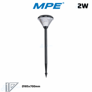 Đèn Sân Vườn Năng Lượng Mặt Trời, Cắm Đất, Cao 70cm 2W Ánh Sáng Vàng SLL-70V