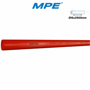 Ống Luồn Cứng Màu Đỏ 750N Phi 16mm Dài 2.920mm Mã A9016RD