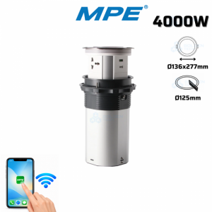 Ổ Cắm Âm Bàn 3 Ổ Cắm Đa Năng, Tích Hợp 2 USB Type A & Type C, Điều Khiển Wifi TBS1/SC