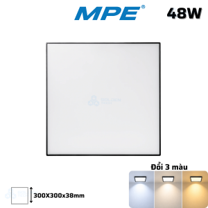 Đèn Downlight Vuông Nổi Tràn Viền 3 Chế Độ Màu SSDLB-48W