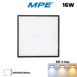 Đèn Downlight Vuông Nổi Tràn Viền 3 Chế Độ Màu SSDLB-16W