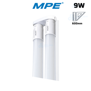 Bộ đèn led tube thủy tinh T8 bóng đôi MPE 60cm