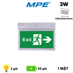 Đèn Báo Exit Đa Năng 1 Mặt Phải EXR-M - Có tem kiểm định PCCC