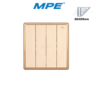 Mặt 4 Công Tắc 1 Chiều 16A-250V S704