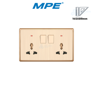 2 Ổ Cắm Đa Năng + 2 Công Tắc 16A-250V S7MS2