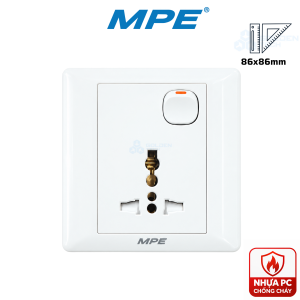 Ổ cắm đa năng + 1 công tắc B2UESM